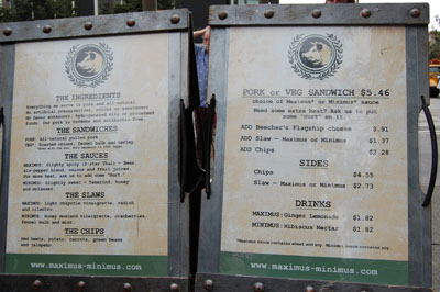 Seattle Street Food Menu